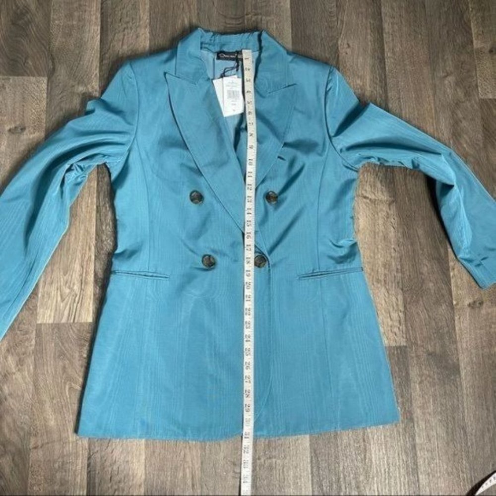 Oscar de La Renta Double Breasted SlateBlue Blazer size 10 - Picture 10 of 15